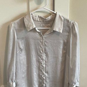 White button-down blouse